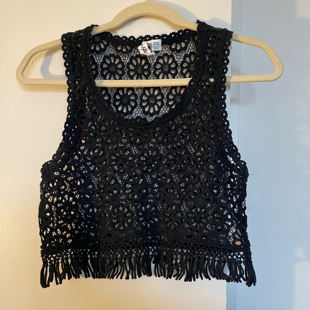 Others Follow Macrame Crop Top, X-Small